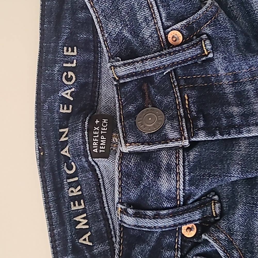 American Eagle Outfitters Women Jeans 26x28 Blue Slim Airflex+Temp Tech Skinny - Picture 2 of 11